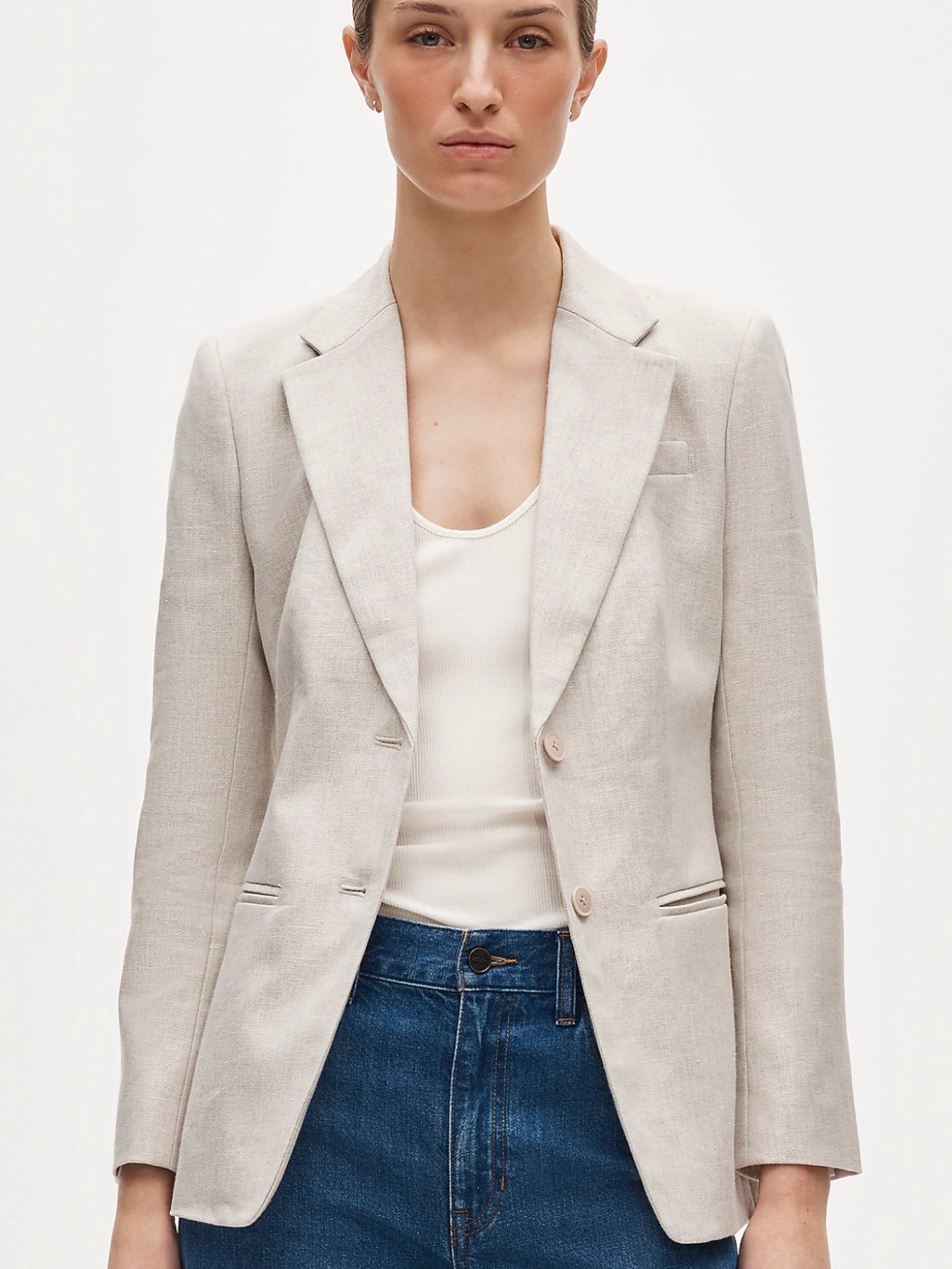 J Crew - Margeaux Blazer In Stretch Linen Blend